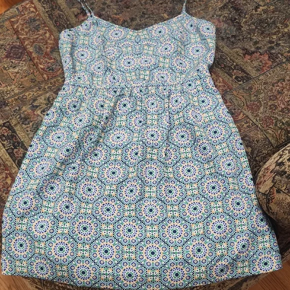 Stainglass Green Jcrew Dress - Picture 1 of 10